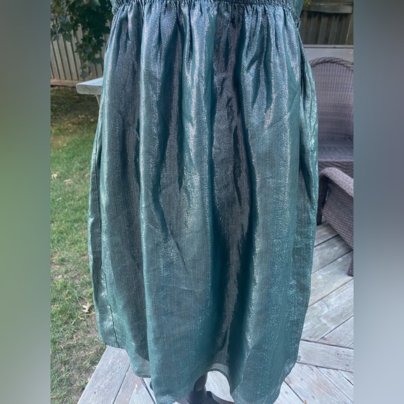 SEE BY CHLOE Green Glitter Sheen Party Dress Silk Women’s size 6 - Picture 5 of 9